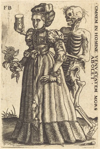 Woman and Death by Franz Brun, print, 1510-1650