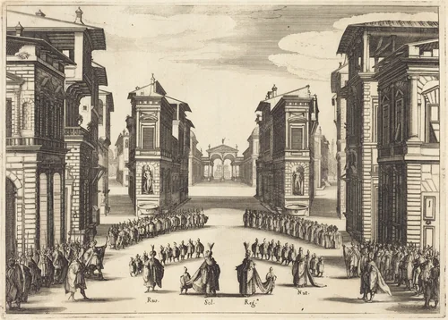 Il Solimano, Act II by Jacques Callot, print, 1620