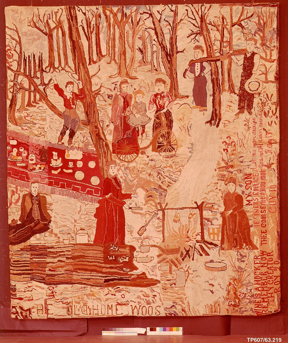 Hooked Rug by Elenore Blackstone, artwork, 1877-1890