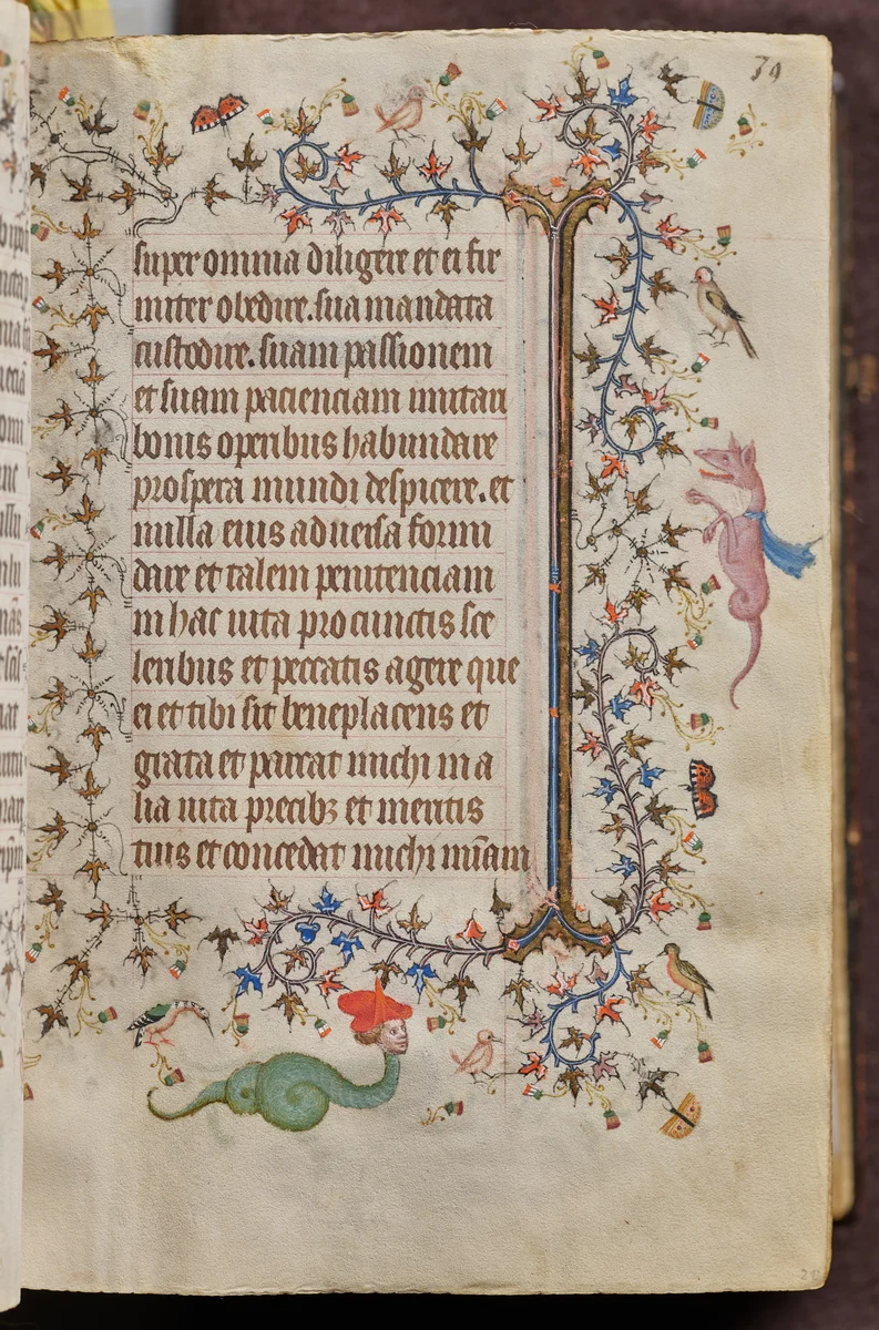 Hours of Charles the Noble, King of Navarre (1361-1425): fol. 20r, Text by Master of the Brussels Initials and Associates, book, 1400-1410