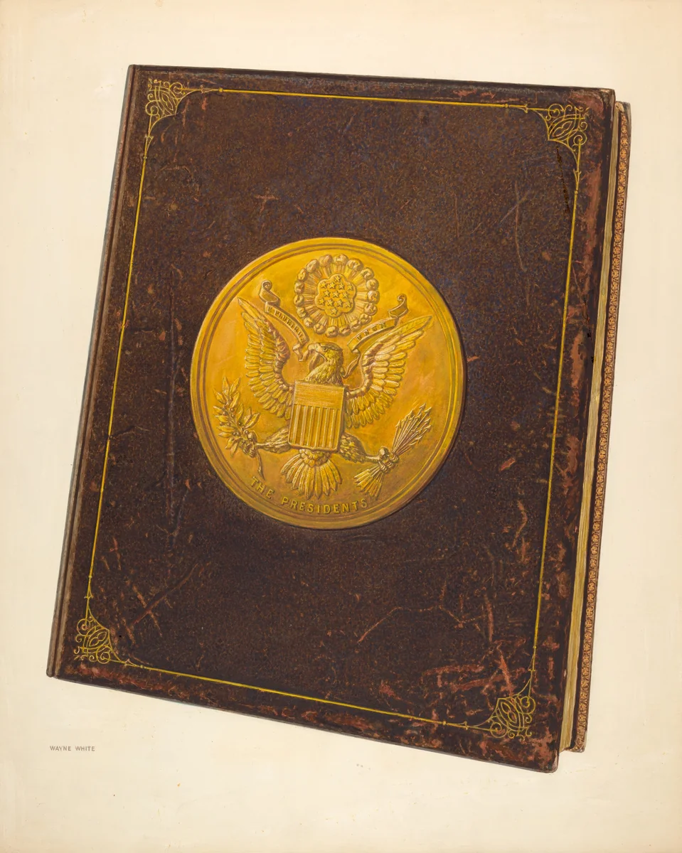 Book with U.S. Seal on Cover by Wayne White, index of american design, 1941