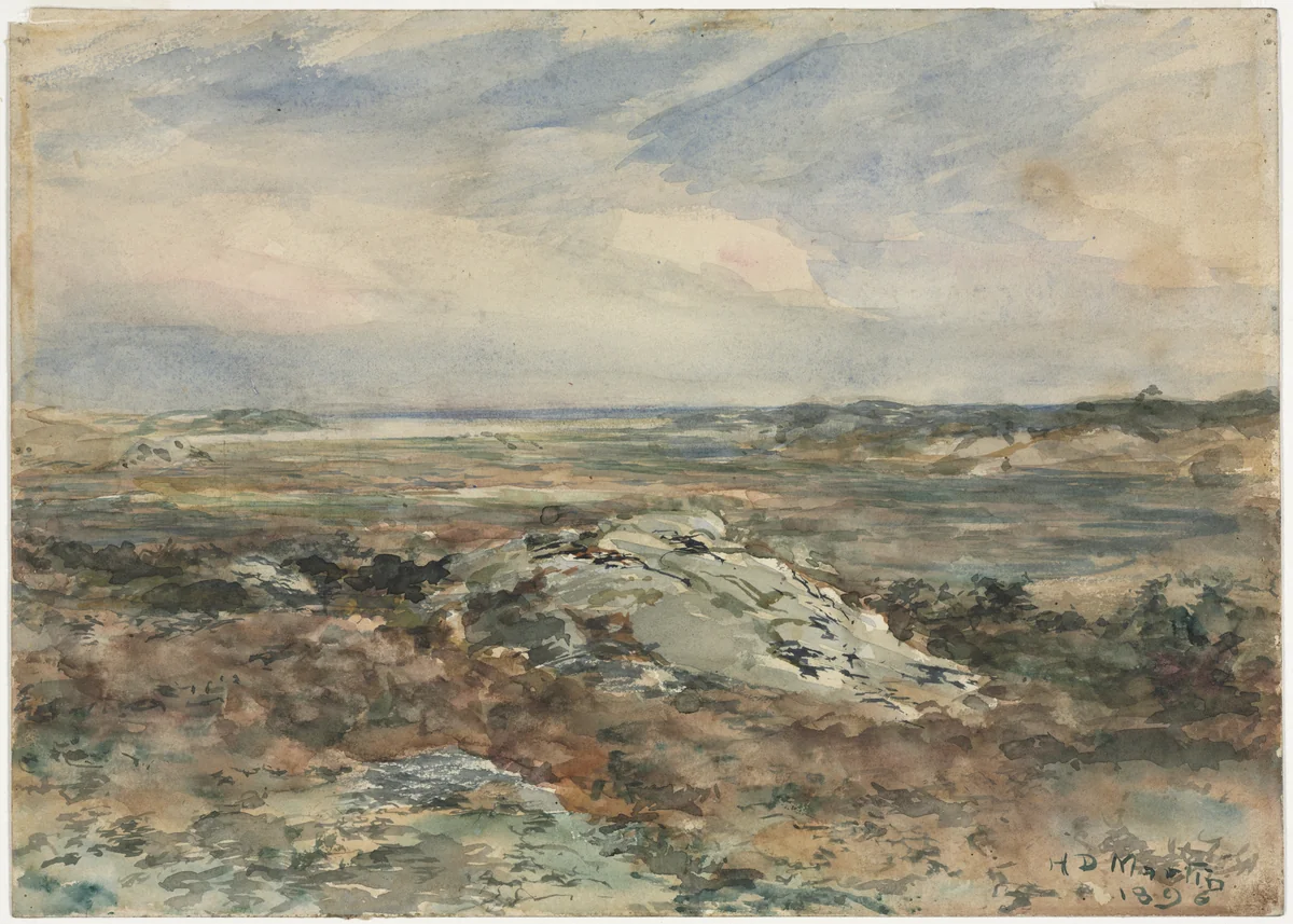 Landscape by Homer Dodge Martin, drawing, 1896