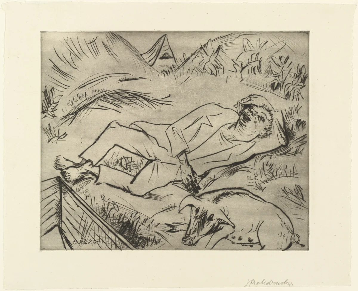 The Prodigal Son (Der verlorene Sohn) by Paul Kleinschmidt, print, 1920