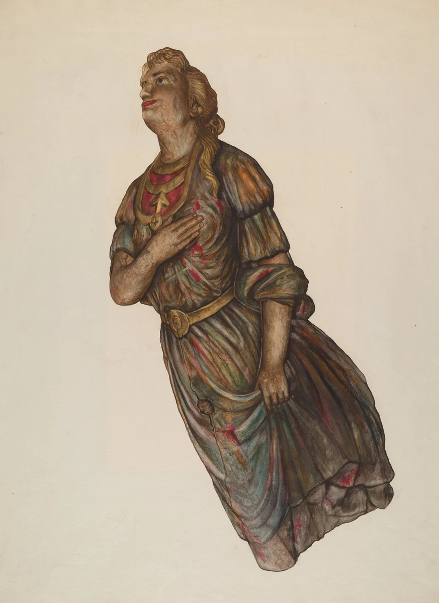 Figurehead by American 20th Century, index of american design, 1935-1942