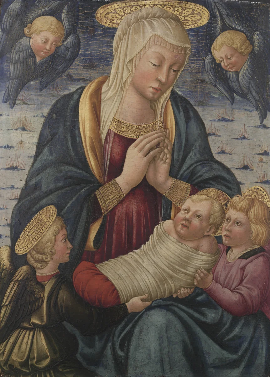 Virgin and Child with Angels by Neri di Bicci, painting, 1460-1490