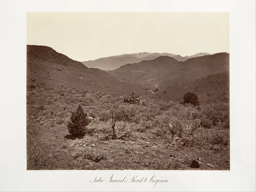 Sutro Tunnel's Road to Virginia City by Carleton E. Watkins, photograph, 1875