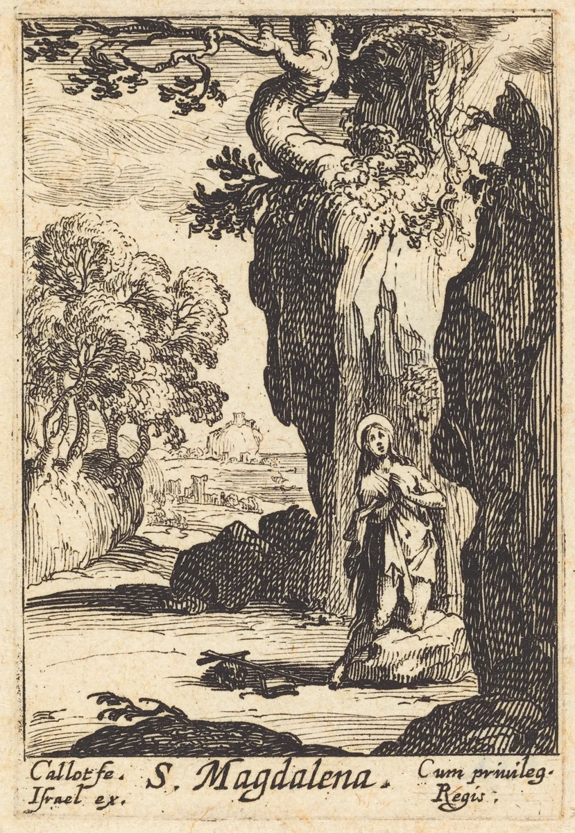 Saint Mary Magdalene by Jacques Callot, print, 1627-1637