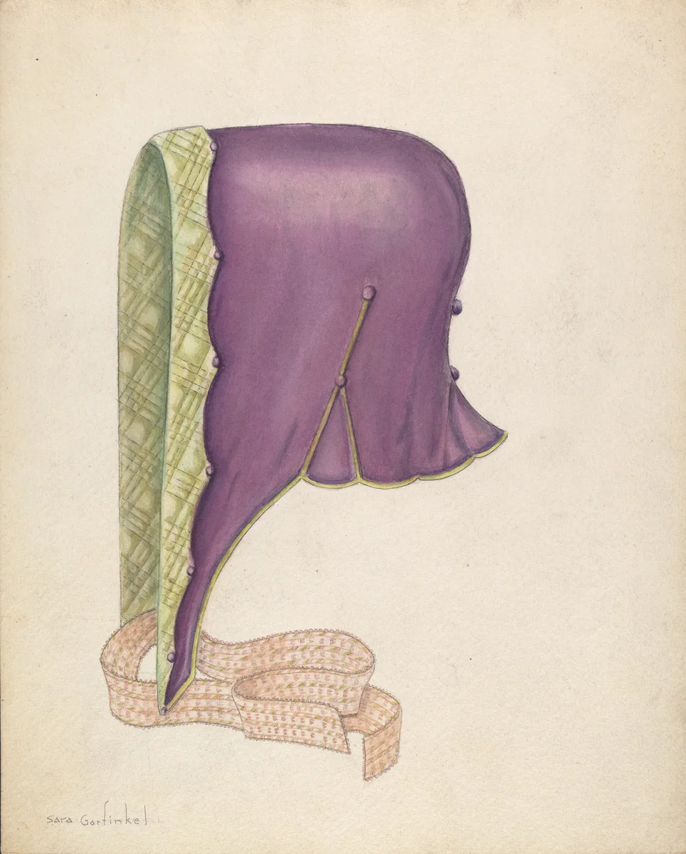 Bonnet by Sara Garfinkel, index of american design, 1937
