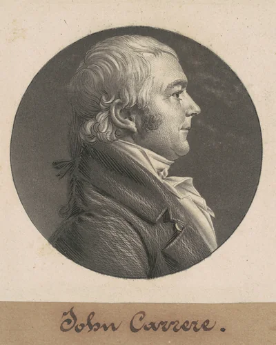 John Carrere by Charles B. J. Févret de Saint-Mémin, print, 1805