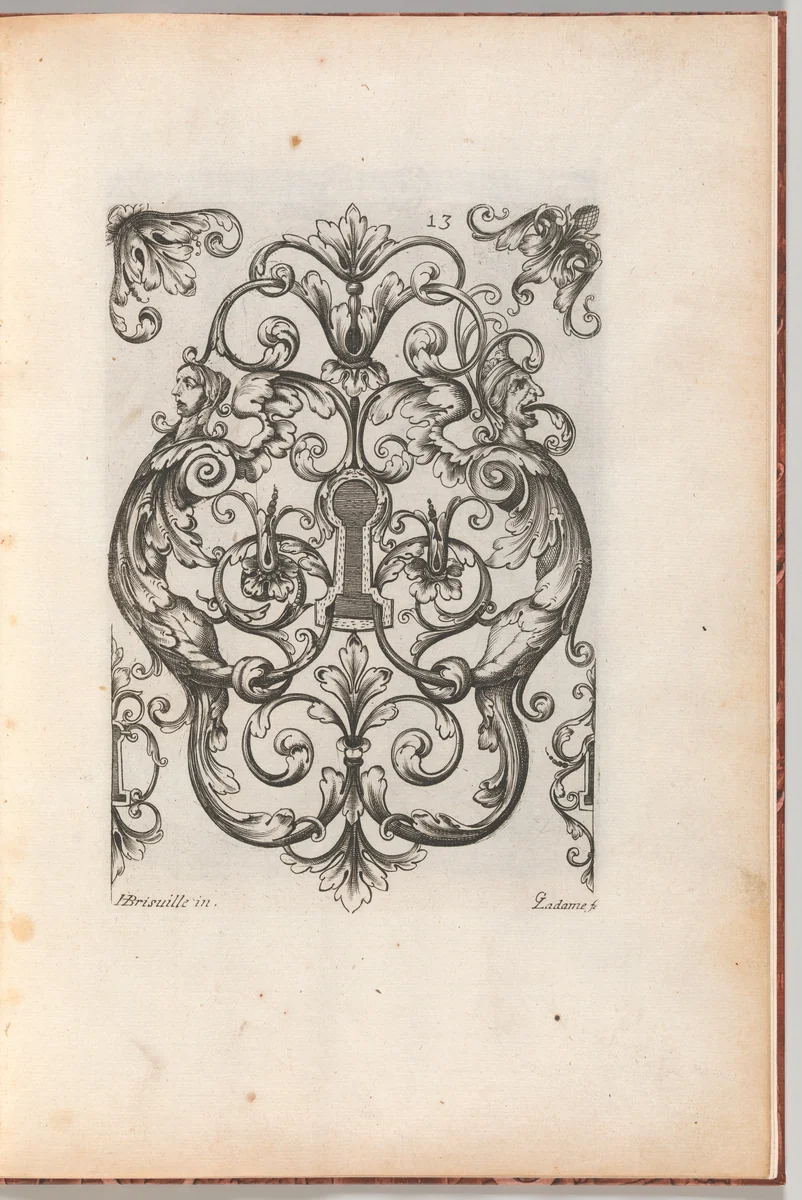 Diverses Pieces de Serruriers, page 14 (recto) by Jean Berain, book, 1658-1668