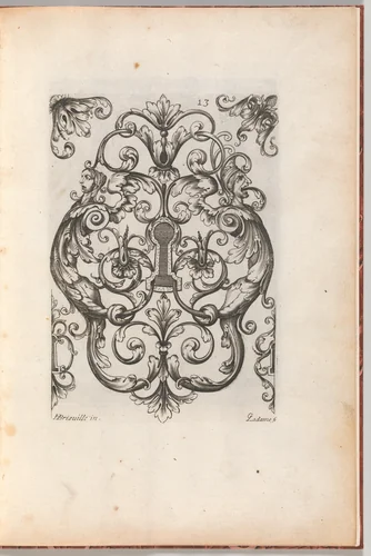 Diverses Pieces de Serruriers, page 14 (recto) by Jean Berain, book, 1658-1668
