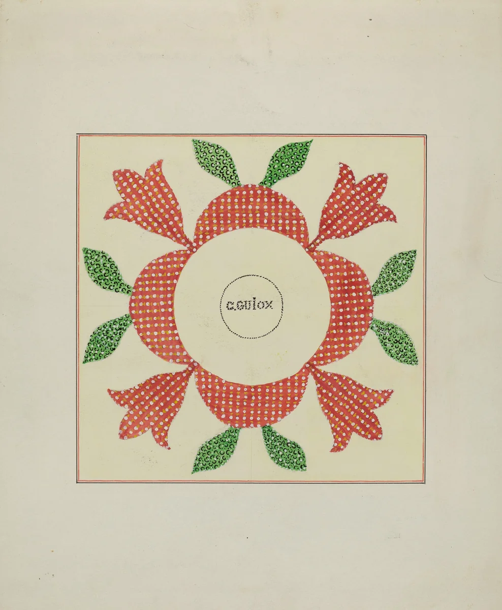 Pieced Autograph Quilt (1 Piece) by Margaret Linsley; Cornelius Christoffels, index of american design, 1936
