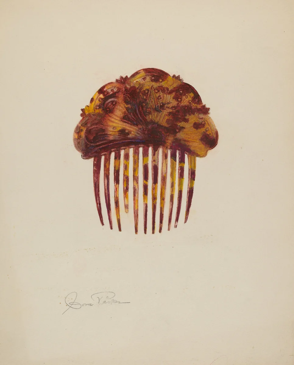 Comb by Cora Parker, index of american design, 1940