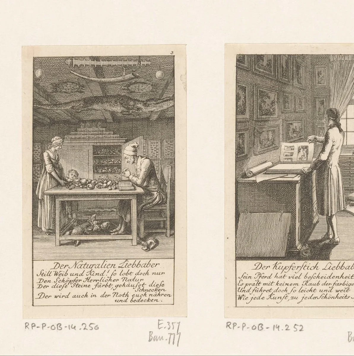 Liefhebber van naturaliën by Daniel Nikolaus Chodowiecki, print, 1780