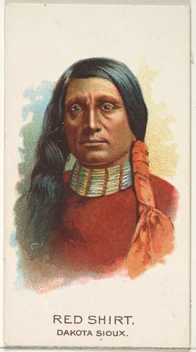 Red Shirt, Dakota Sioux, from the American Indian Chiefs series (N2) for Allen & Ginter Cigarettes Brands by Allen & Ginter, print, 1888