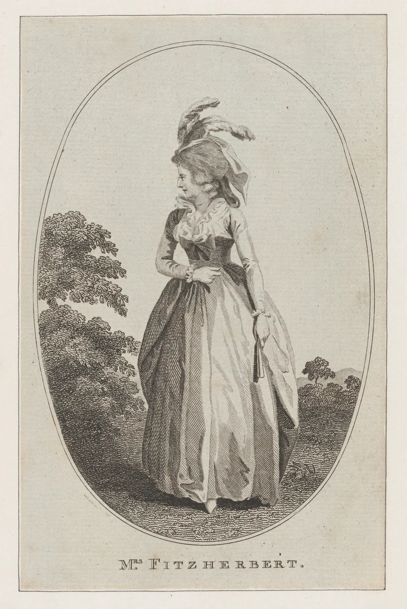 Mrs. Fitzherbert by J. Cook, print, 1786