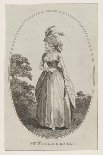 Mrs. Fitzherbert by J. Cook, print, 1786