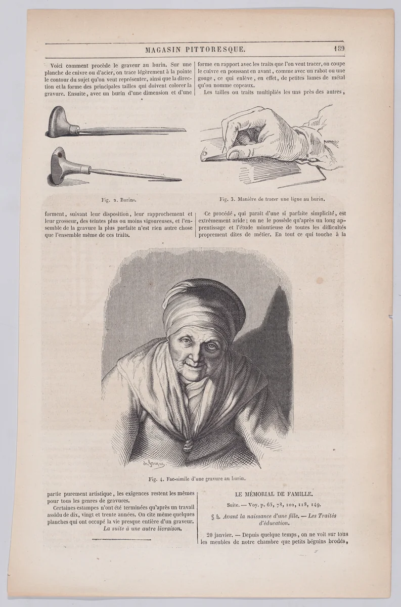 Facsimile of an Engraving, from "Le Magasin Pittoresque" by Charles Jacque, print, 1852