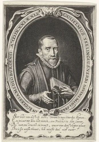 Portret van Willem Teelinck by Unknown, print, 1590-1632