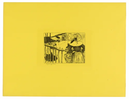 Breton Women by a Gate, from the Volpini Suite by Paul Gauguin, print, 1889