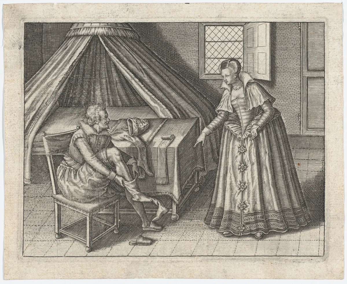 Enigmes Joyeuses pour les Bons Esprits, Plate 2 by Jan van Haelbeeck, print, 1610-1620
