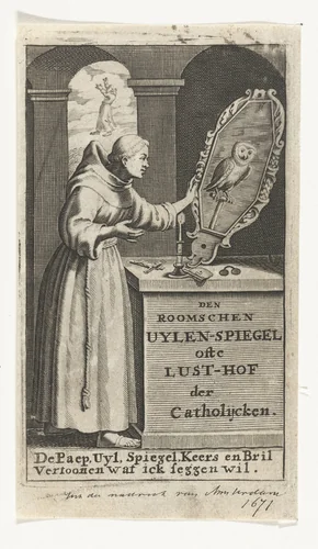 Tweede titelblad voor De Roomse Uilenspiegel by anonymous, print, 1671