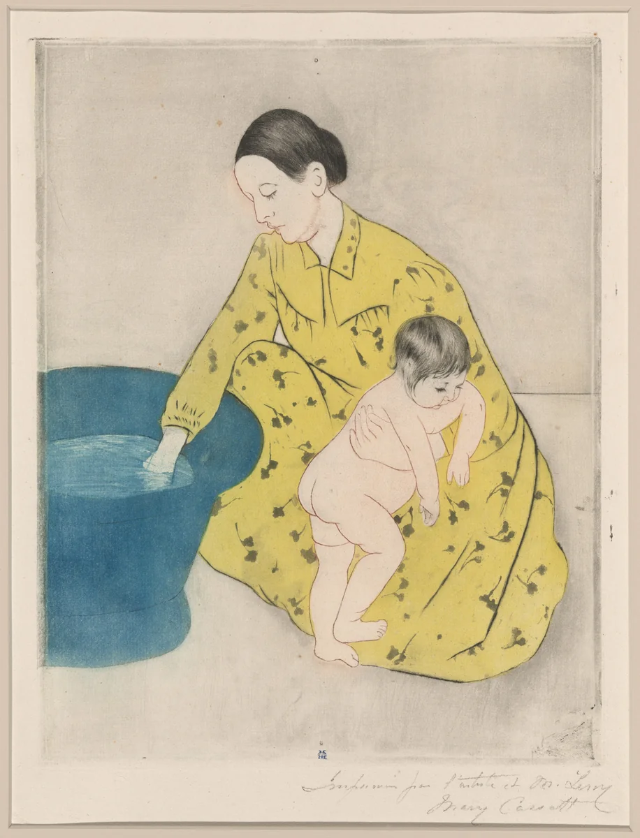 The Bath by Mary Cassatt, print, 1890-1891