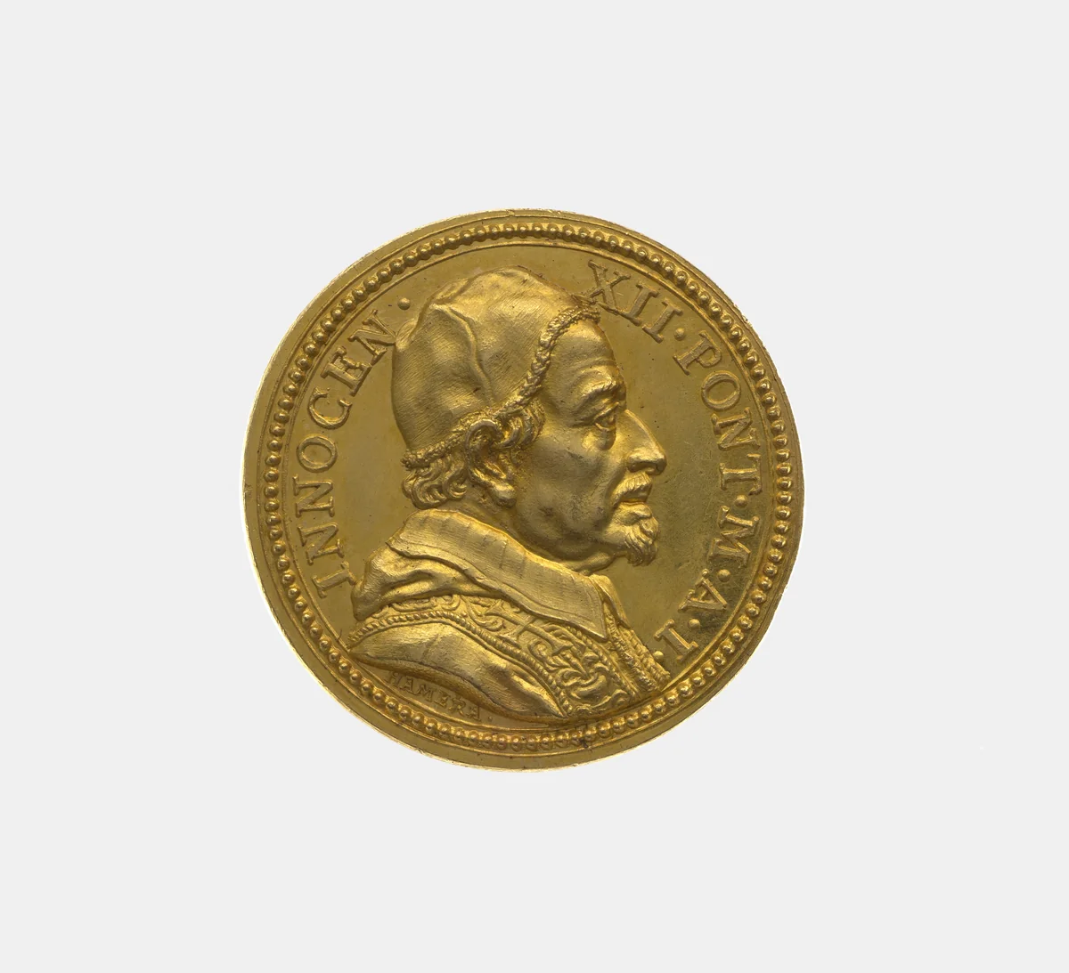 Innocent XII (Antonio Pignatelli 1615-1700) Pope 1691-1700 by Giovanni Martino Hamerani, metalwork, 1691
