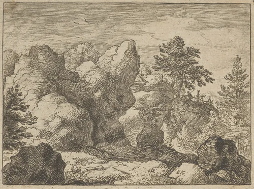 The Pointed Rock by Allart van Everdingen, print, 1621-1675