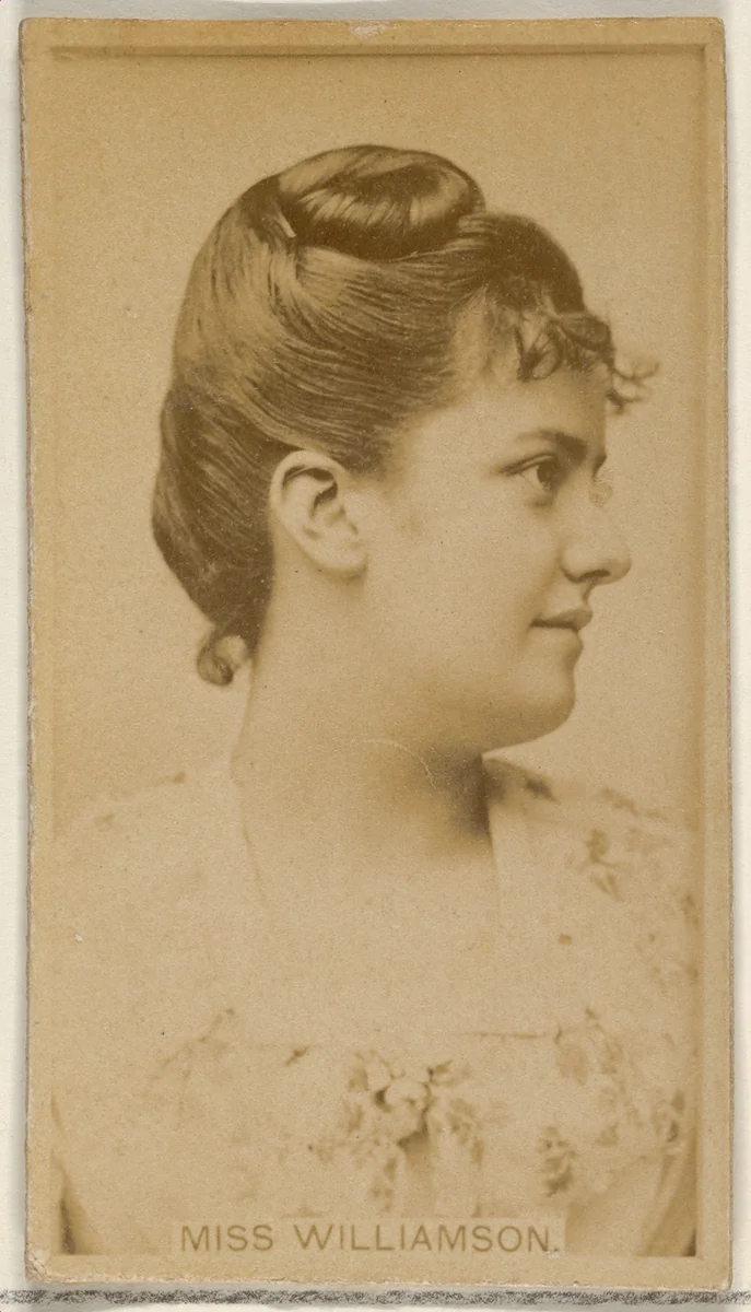 Miss Williamson, from the Actors and Actresses series (N45, Type 8) for Virginia Brights Cigarettes by Allen & Ginter, photograph, 1885-1891