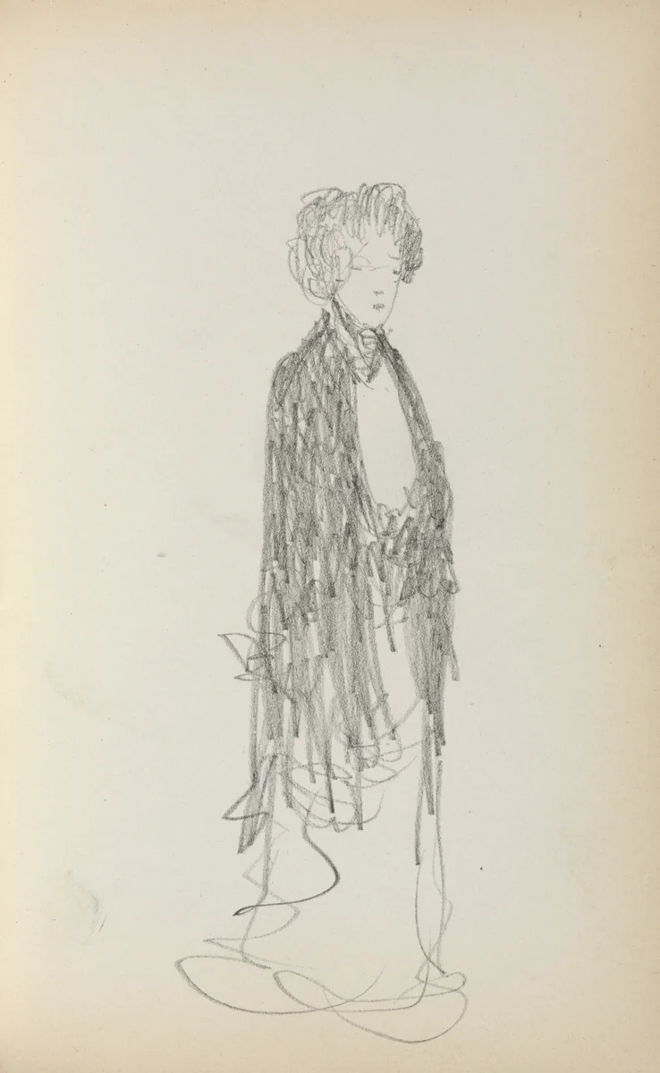 Italian Sketchbook: Standing Woman (page 213) by Maurice Prendergast, book, 1898-1899
