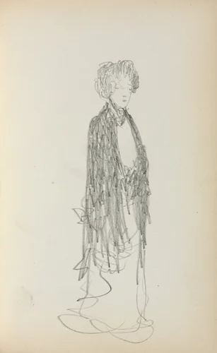 Italian Sketchbook: Standing Woman (page 213) by Maurice Prendergast, book, 1898-1899