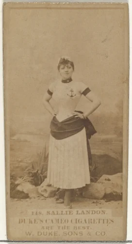 Card Number 148, Sallie Landon, from the Actors and Actresses series (N145-5) issued by Duke Sons & Co. to promote Cameo Cigarettes by W. Duke, Sons & Co., photograph, 1880-1889