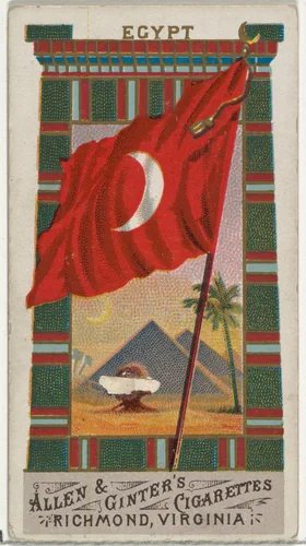 Egypt, from Flags of All Nations, Series 1 (N9) for Allen & Ginter Cigarettes Brands by Allen & Ginter, print, 1887