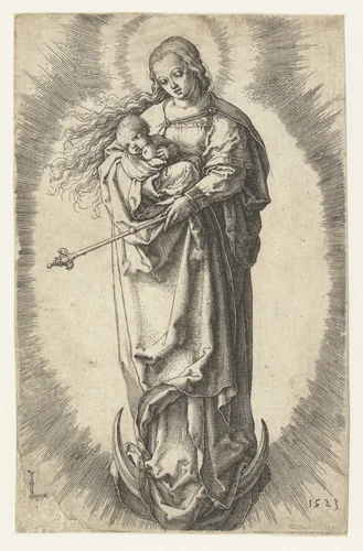 Madonna op de maansikkel by Unknown, print, 1523