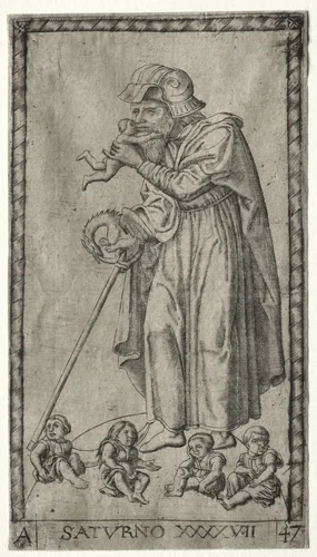 Saturn by Johannes Ladenspelder, print, 1547