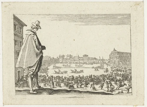 Man met hoed bij de Piazza Santa Maria Novella te Florence by anonymous, print, 1621-1699