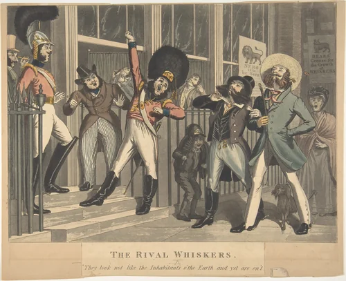 The Rival Whiskers by Theodore Lane, print, 1819-1829