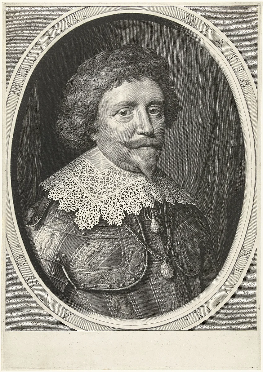 Portret van Frederik Hendrik, prins van Oranje by Willem Jacobsz Delff, print, 1590-1638