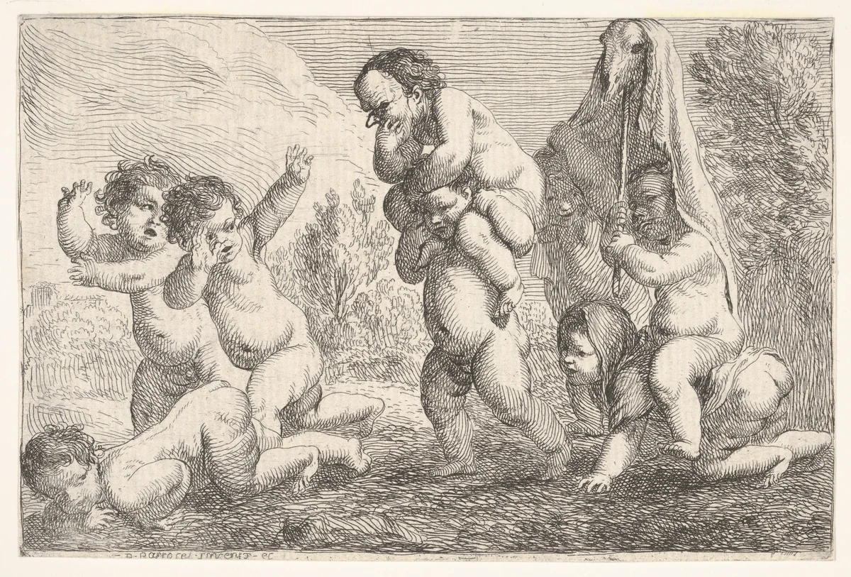 Children's Game by Pierre Parrocel, print, 1664-1739