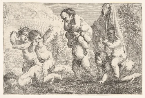 Children's Game by Pierre Parrocel, print, 1664-1739