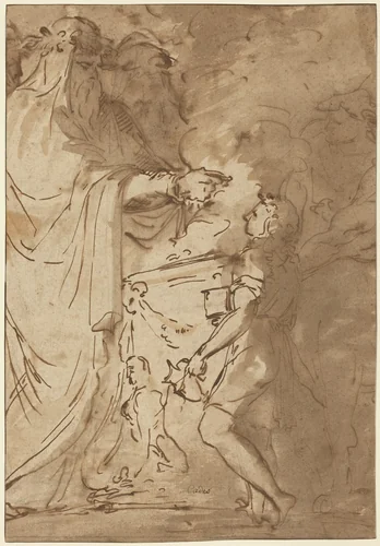 Sacrifice [recto] by Giuseppe Cades, drawing, 1750-1799