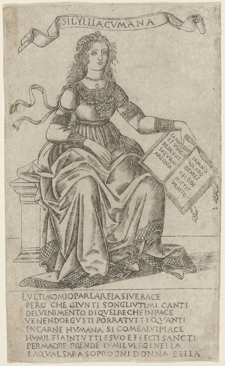 The Cumean Sibyl by Francesco Rosselli, print, 1480-1490