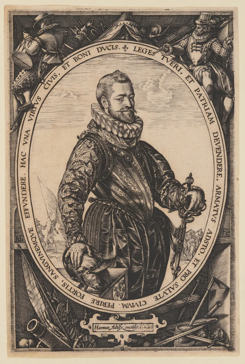 Portrait of Jacques de la Faille by Hendrick Goltzius, print, 1580