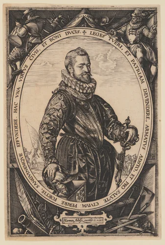 Portrait of Jacques de la Faille by Hendrick Goltzius, print, 1580