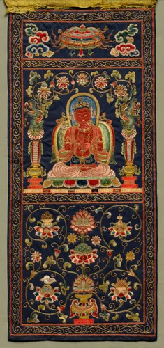 Thangka with the Seventh Bodhisattva by Unknown, textile, 1368-1424