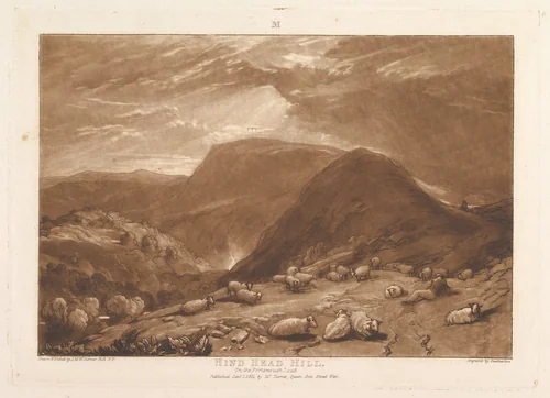 Hind Head Hill, on the Portsmouth Road (Liber Studiorum, part V, plate 25) by Joseph Turner, print, 1811