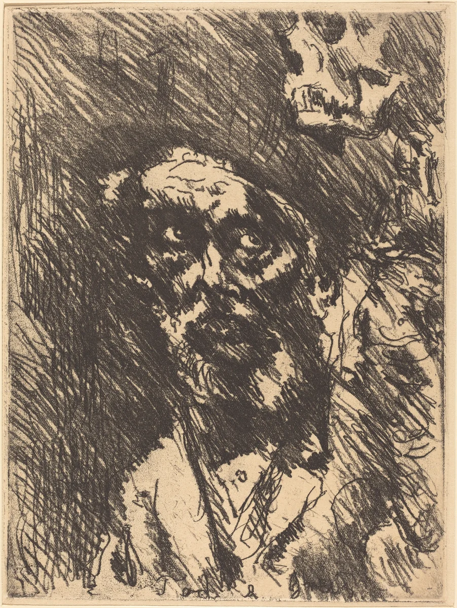 Death and the Old Man (Tod und Greis) from Dance of Death (Totentanz) by Lovis Corinth, portfolio, 1921