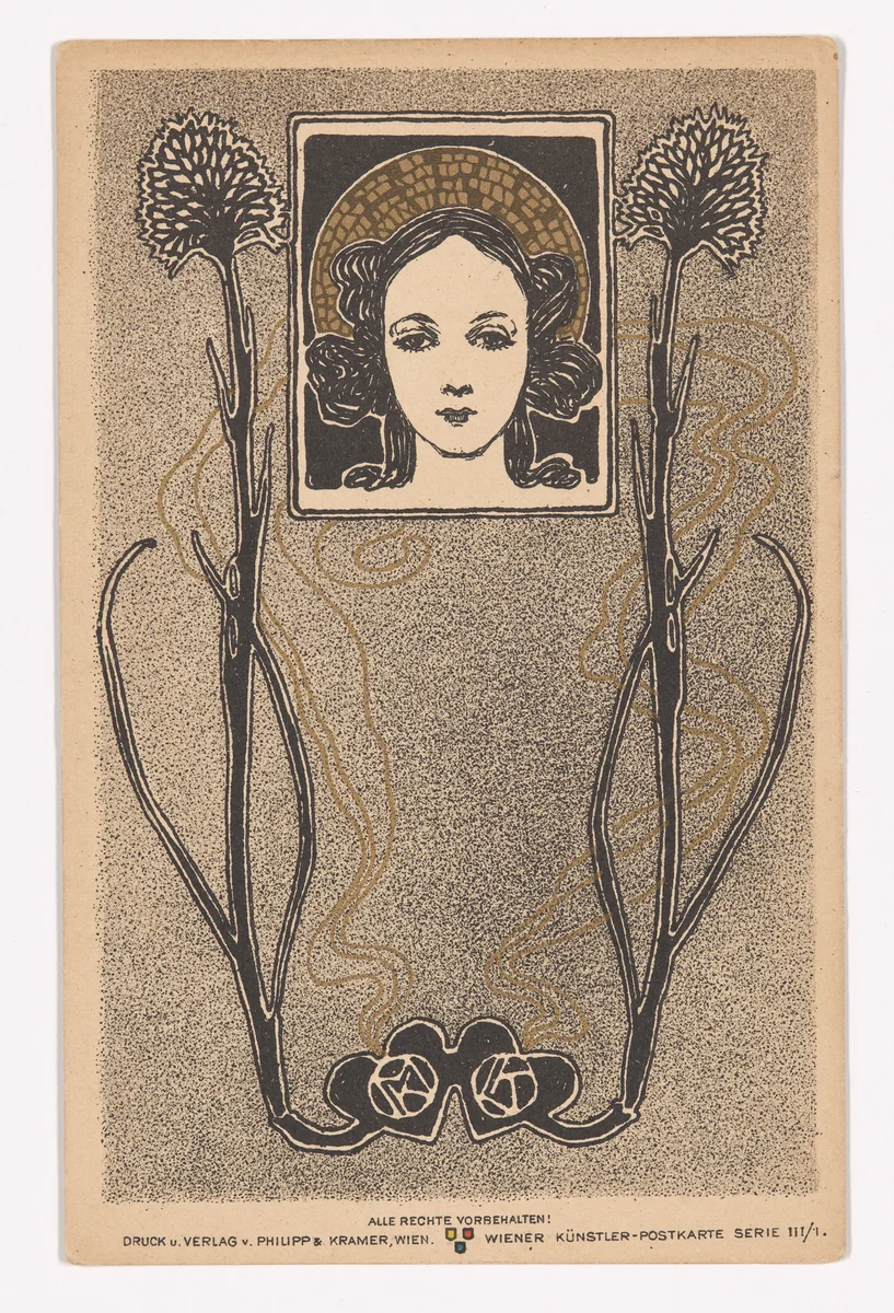Wiener Künstler-Postkarte Serie III / 1 by Koloman Moser, design, 1898