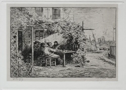 The Boat Trip: The Lunch before Going Aboard at Asnières by Charles-François Daubigny, other, 1861